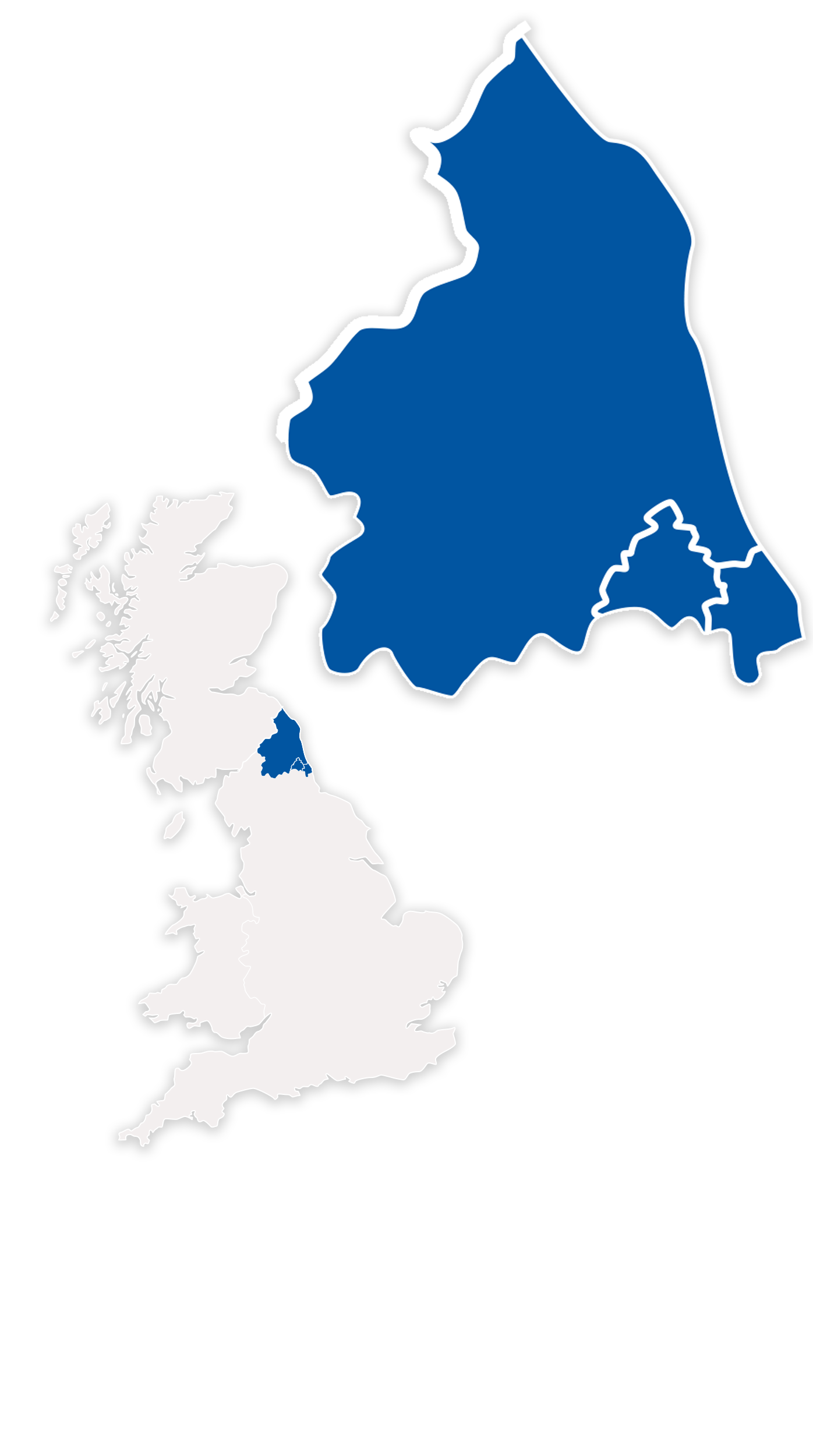 Image of Northumbria Police Area on map of UK